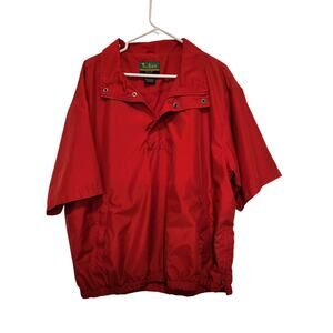 Vintage Tres Bien Short Sleeve Snap Front Windbreaker Pullover Golf Shirt XL